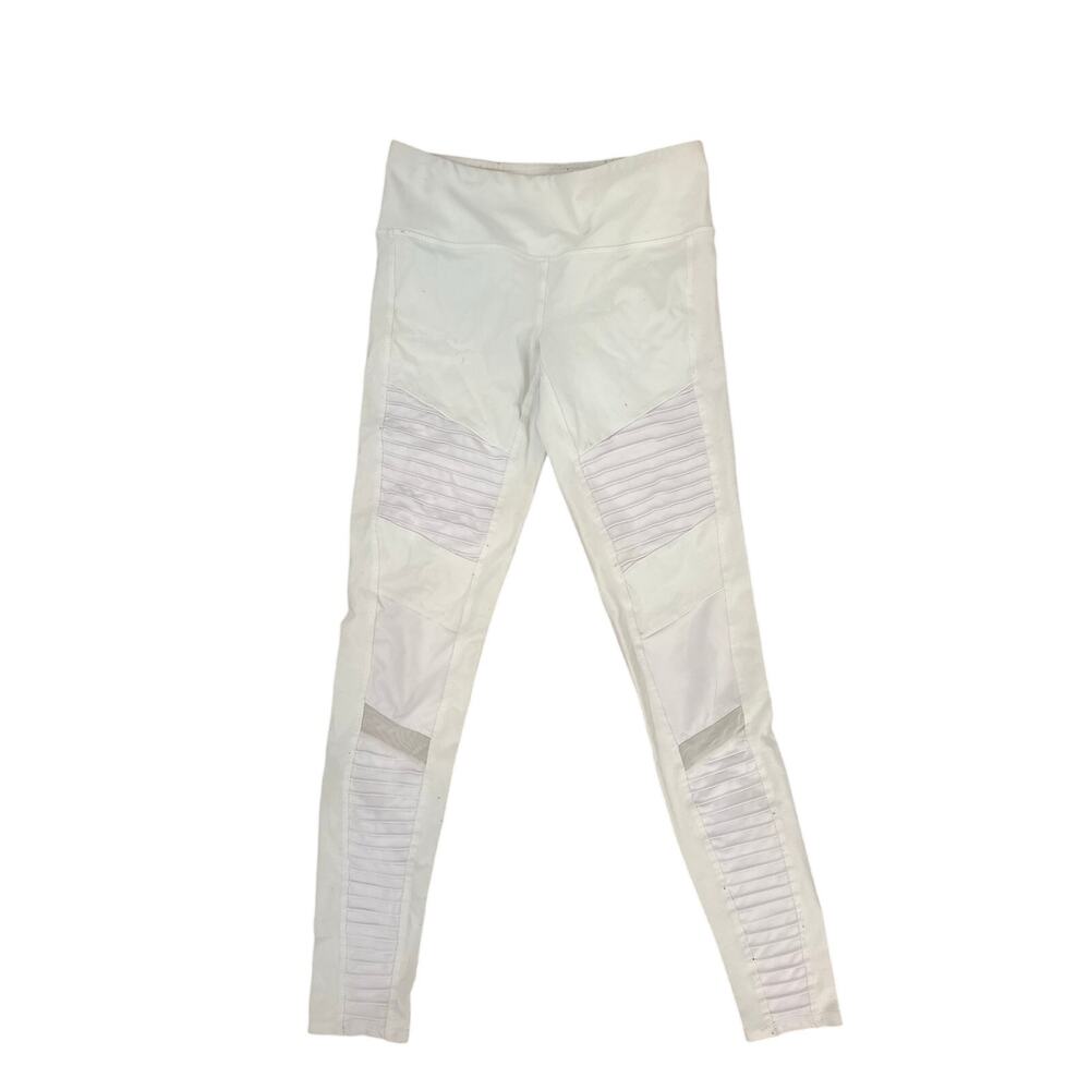 Alo Yoga Moto Leggings Sz S White Athletic Bottoms - Nice! Light Wash Wear